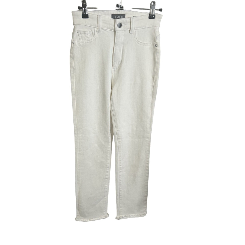 DL1961 Mara Ankle Intrasculpt Straight Jeans White Size 24, NWOT